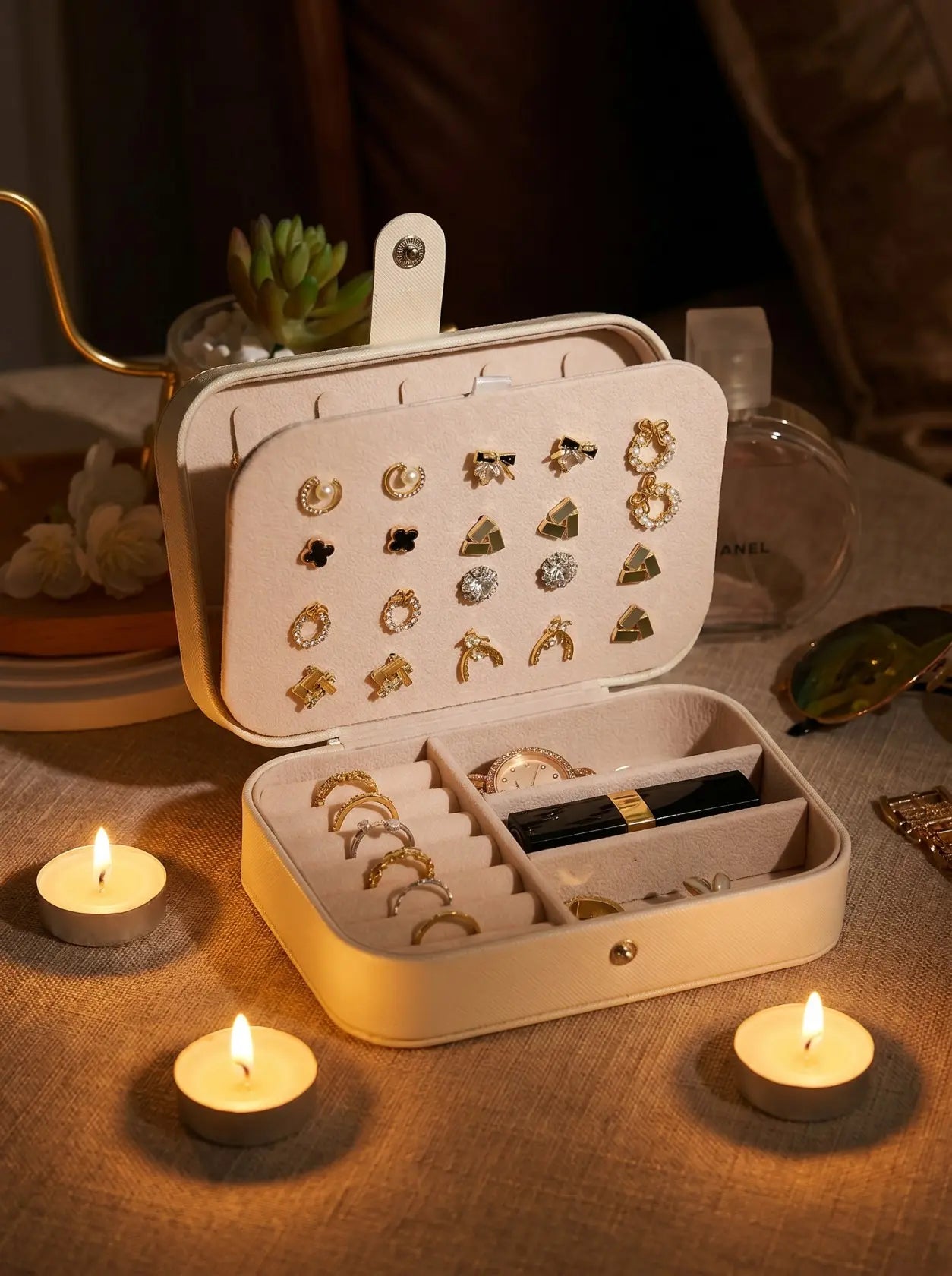 Boîte à bijoux pour boucles d’oreille