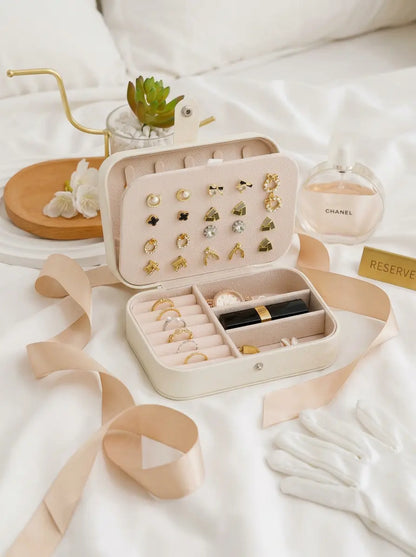 Grande boîte à bijoux en cuir – Rangement haut de gamme