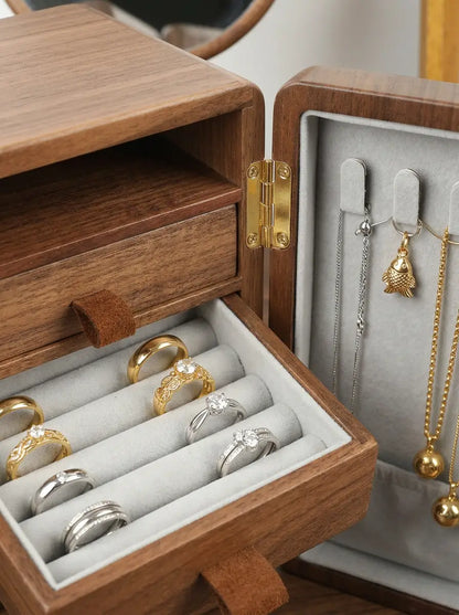 Boîte à bijoux moderne en bois