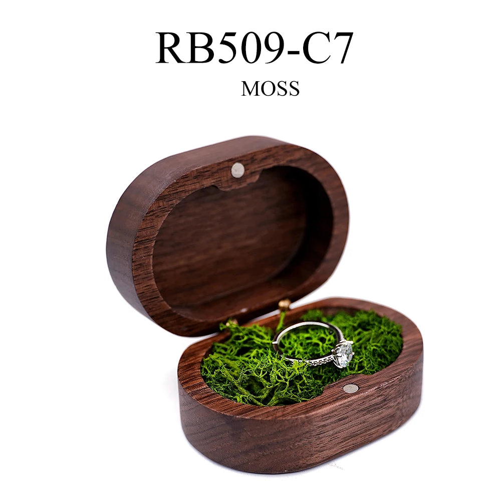 Coffret Porte-Alliances Bois Rustique Gravable Fermeture Magnétique