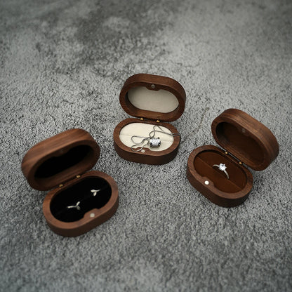 Coffret Porte-Alliances Bois Rustique Gravable Fermeture Magnétique