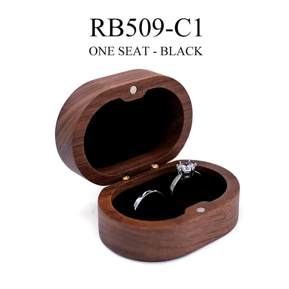 Coffret Porte-Alliances Bois Rustique Gravable Fermeture Magnétique