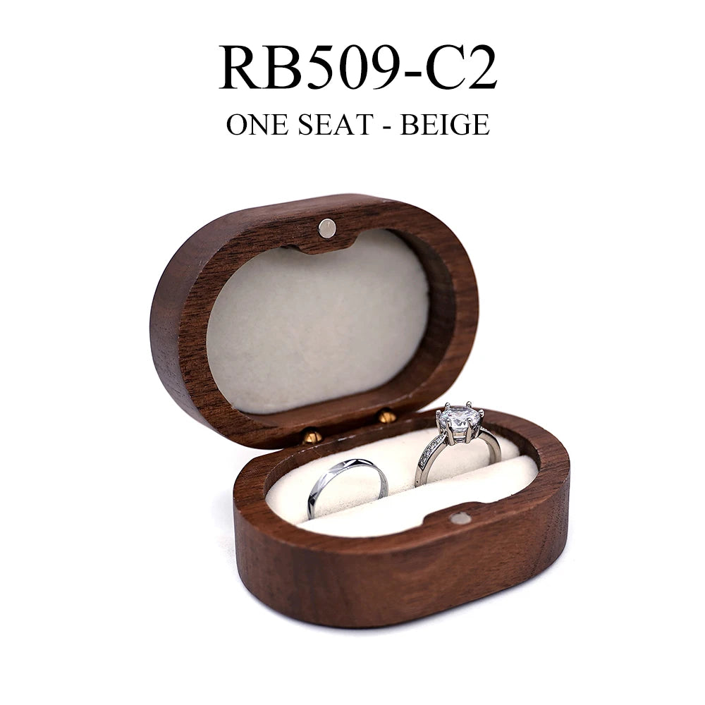 Coffret Porte-Alliances Bois Rustique Gravable Fermeture Magnétique