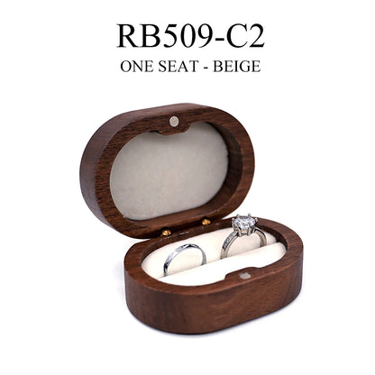 Coffret Porte-Alliances Bois Rustique Gravable Fermeture Magnétique