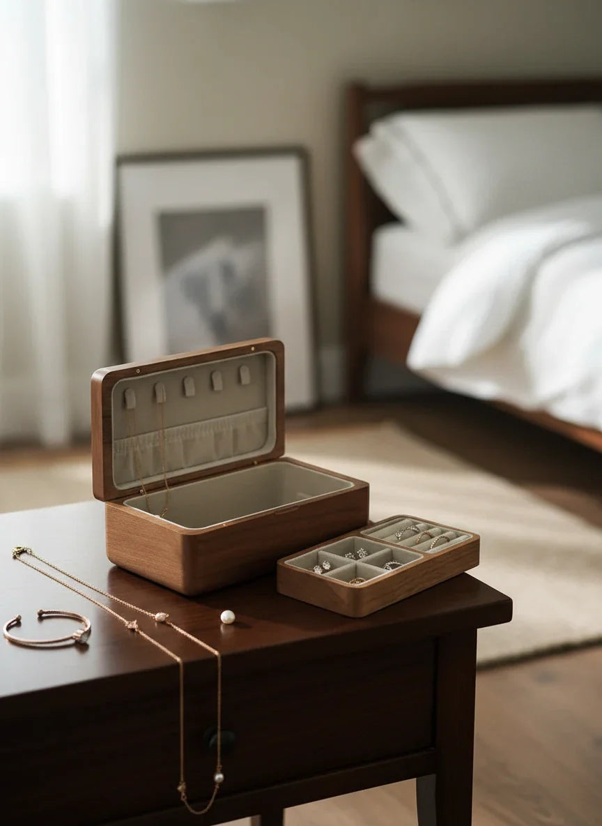 Boîte à bijoux en bois pour fillette