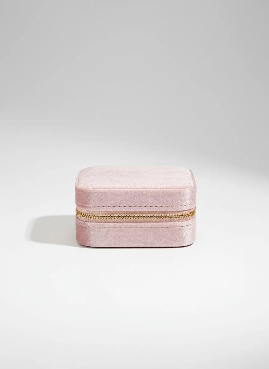 Boîte à bijoux velours rose – Douceur et élégance