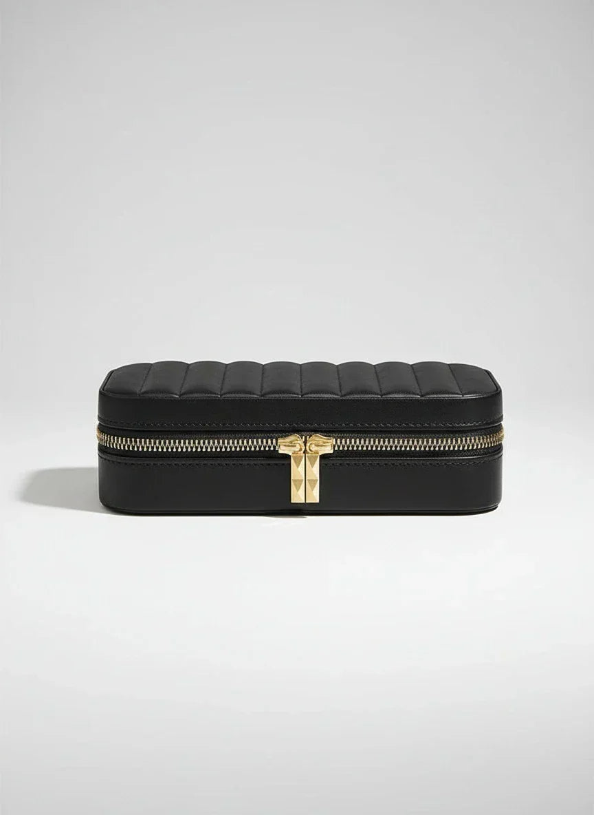 Grande boîte à bijoux rectangulaire noire