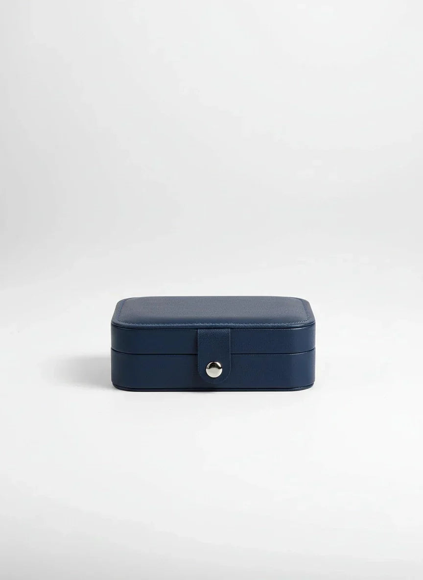 Boîte à bijoux cuir bleu – Rangement soigné
