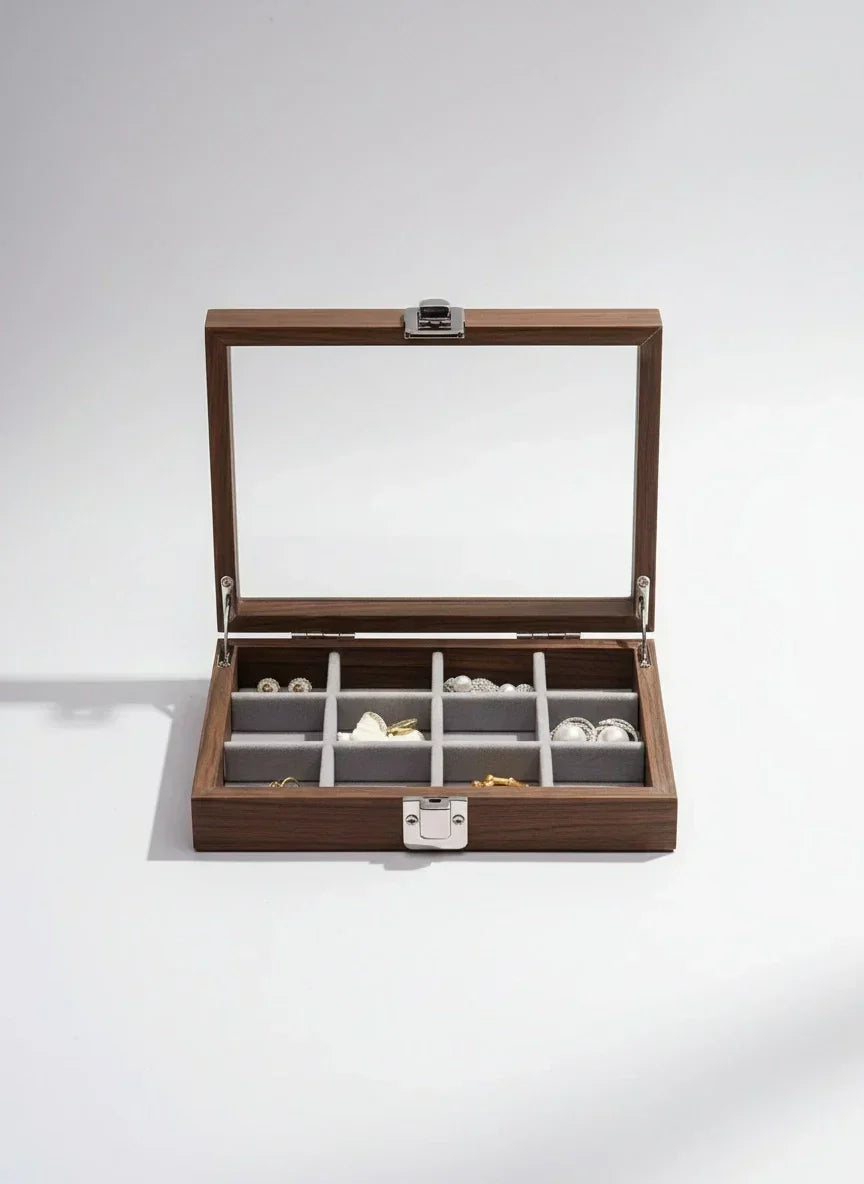 Boîte à bijoux en bois artisanal