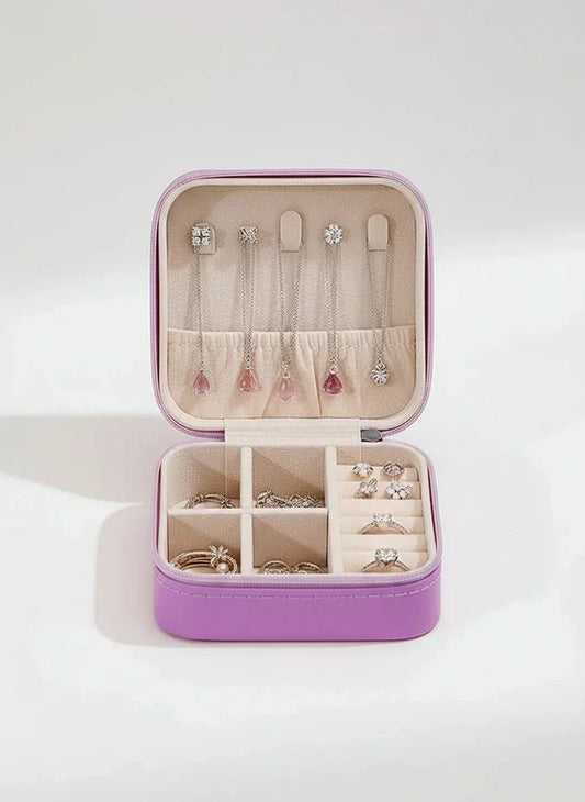 Boîte à bijoux violette – Élégance et organisation