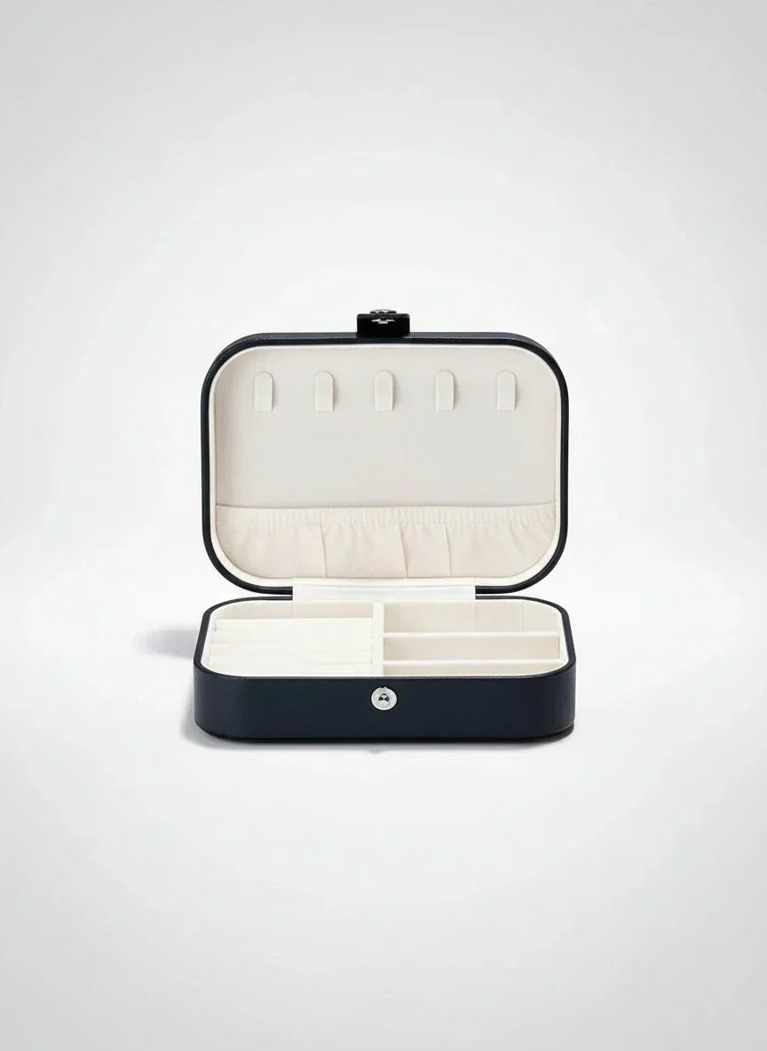 Boîte à bijoux cuir noir – Coffret moderne et raffiné