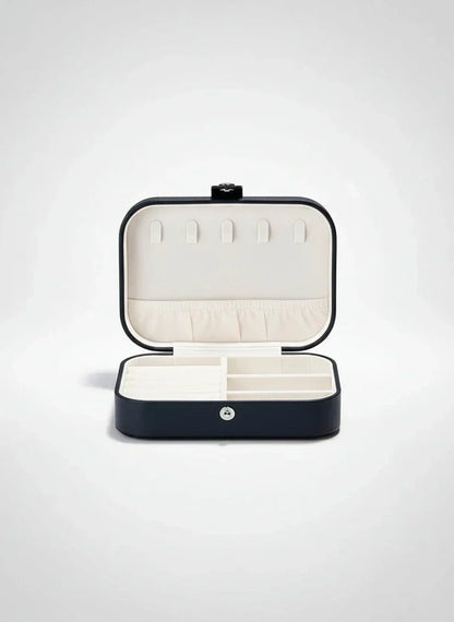 Boîte à bijoux cuir noir – Coffret moderne et raffiné