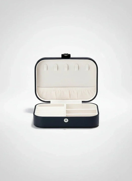 Boîte à bijoux cuir noir – Coffret moderne et raffiné