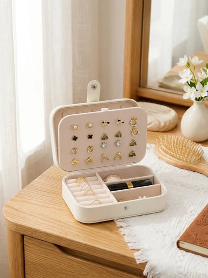Grande boîte à bijoux en cuir – Rangement haut de gamme