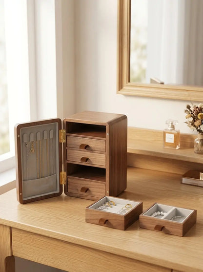 Boîte à bijoux moderne en bois