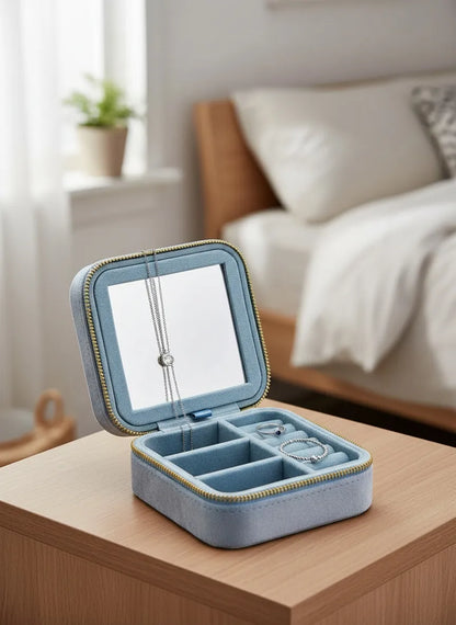 Boîte à bijoux miroir fille – Design doux