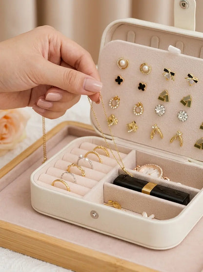 Grande boîte à bijoux en cuir – Rangement haut de gamme