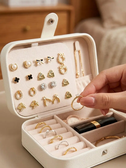 Grande boîte à bijoux en cuir – Rangement haut de gamme