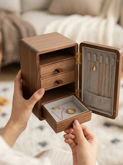 Boîte à bijoux moderne en bois