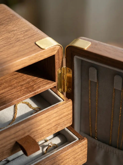 Boîte à bijoux moderne en bois