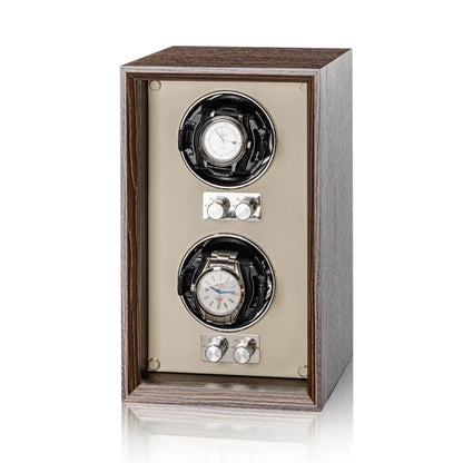 Boîte à Montre Automatique Verticale Bois Brun Vitrée – Design Élégant