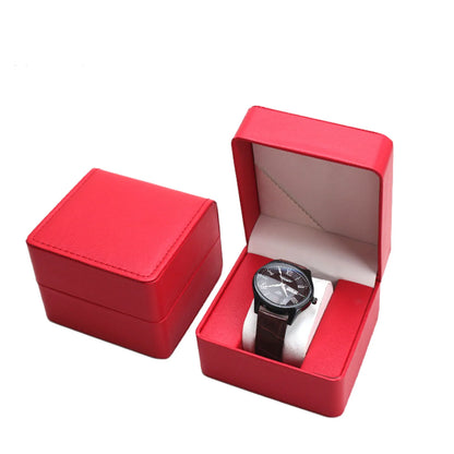 Boîte à Montre Homme 1 Montre Cuir PU Orange – Présentoir Cadeau