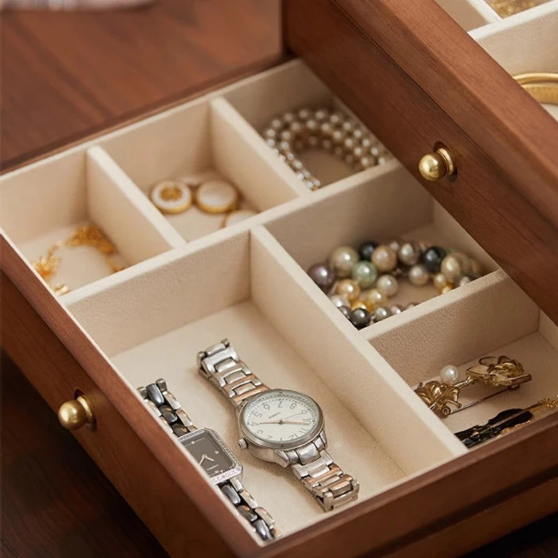 Coffret Bijoux Bois Rétro
