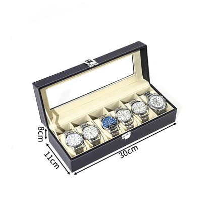 Boîte à Montre Homme 10 Compartiments Effet Noyer – Édition Prestige