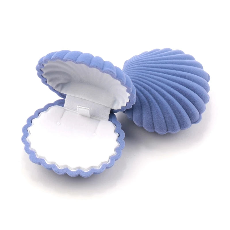 Écrin Coquillage Velours Abricot – Bagues, Boucles, Bracelet