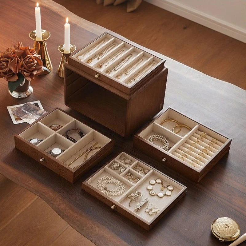 Coffret Bijoux Bois Rétro