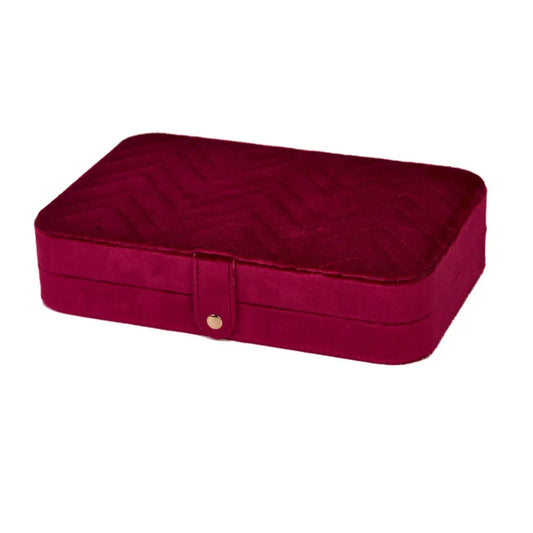 Pochon à Bijoux Velours Rouge Grande Capacité