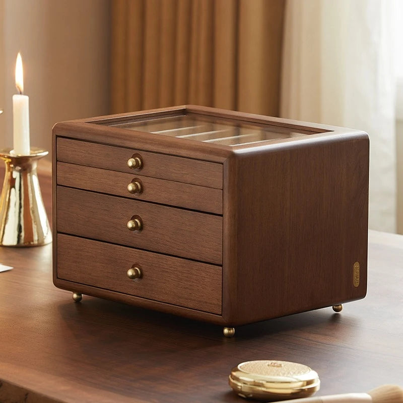 Coffret Bijoux Bois Rétro