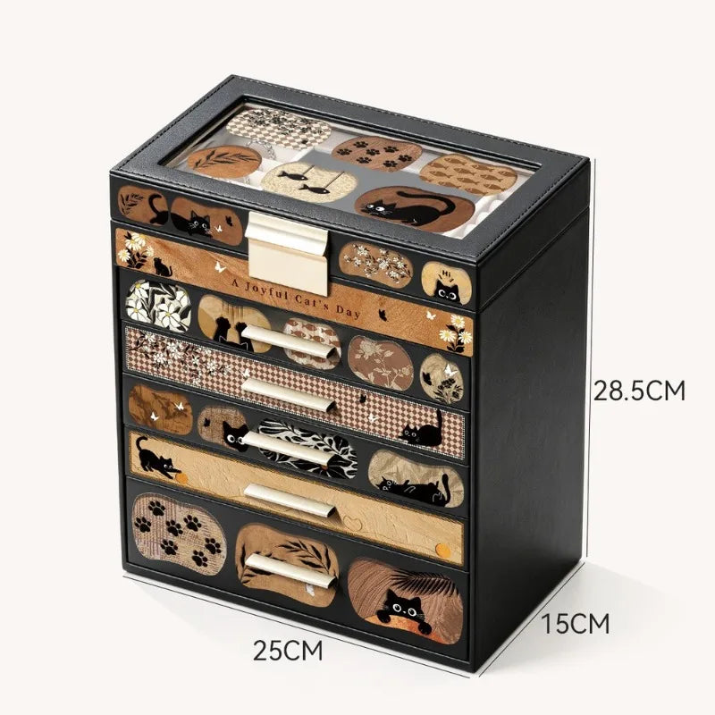 Boîte à Bijoux Tiroirs Rétro