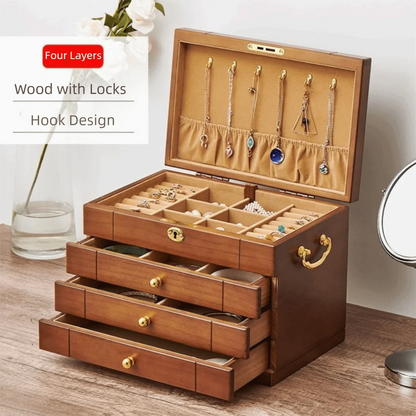 Coffret Bijoux Bois Serrure