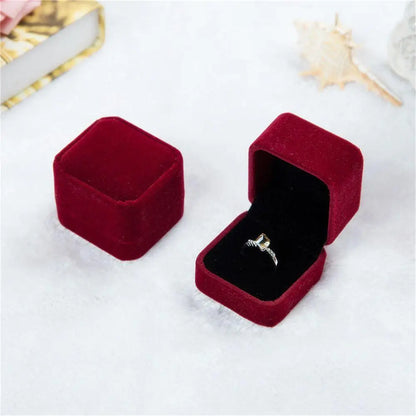 Écrin à Bague Vintage Cuir PU Noir – 1 Emplacement
