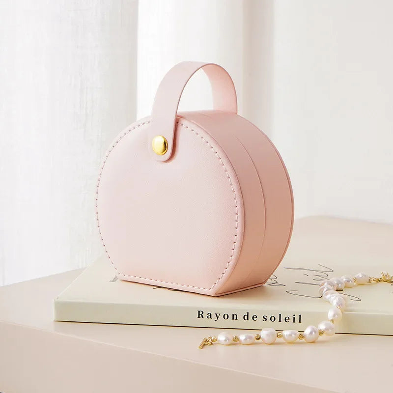 Boîte à Bijoux de Voyage Cuir Blanc – Format Pochette