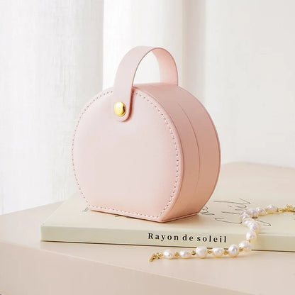 Boîte à Bijoux de Voyage Cuir Blanc – Format Pochette