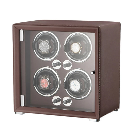 Remontoir 4 Montres Cuir Marron