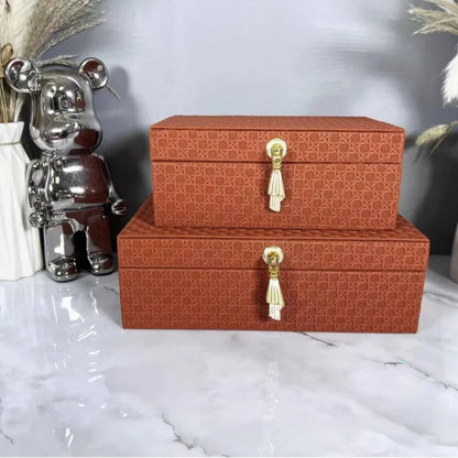 Boîte à Bijoux Plate Simili Cuir Petit Modèle
