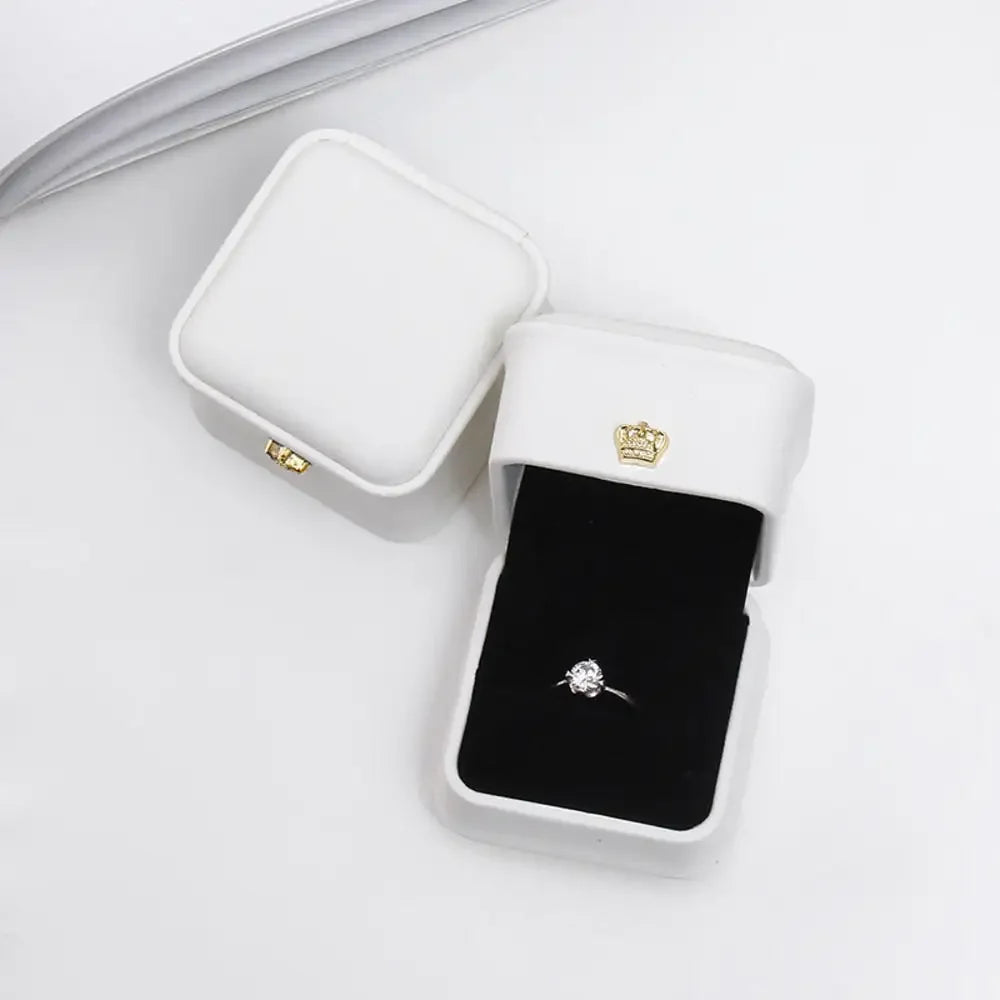 Écrin à Bague Vintage Cuir PU Rose – 1 Emplacement