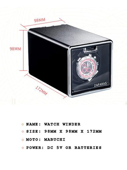 Boîte à Montre Automatique Cuir Rouge Design Fin