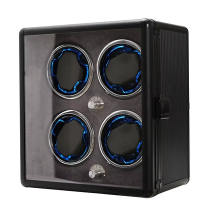 Remontoir 4 Montres Aluminium Noir