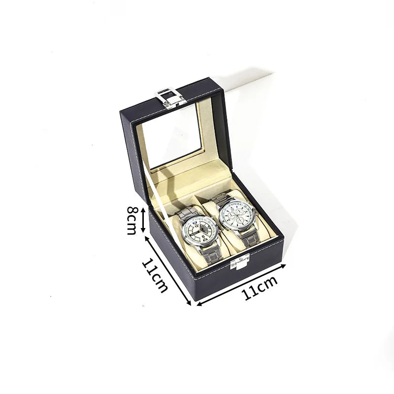 Boîte à Montre Homme 12 Compartiments Effet Noyer – Édition Classique