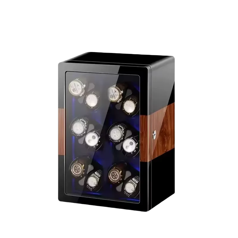 Remontoir 6 Montres Bois Marron Verrou