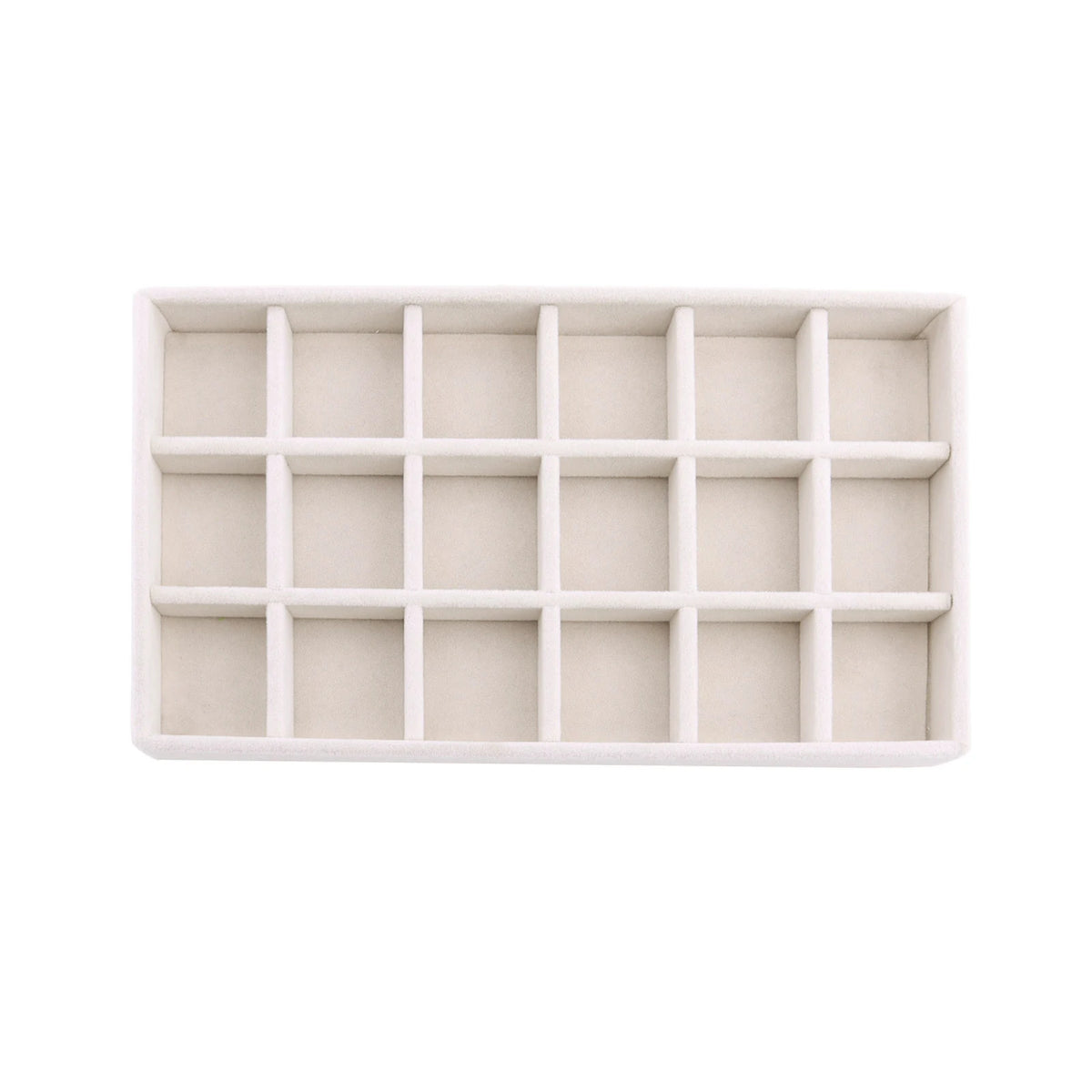 Plateau à Bijoux Velours Beige sans Compartiments