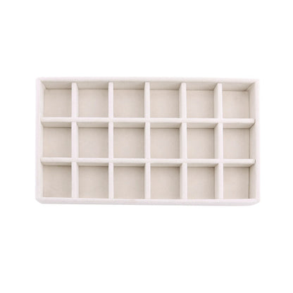 Plateau à Bijoux Velours Beige sans Compartiments