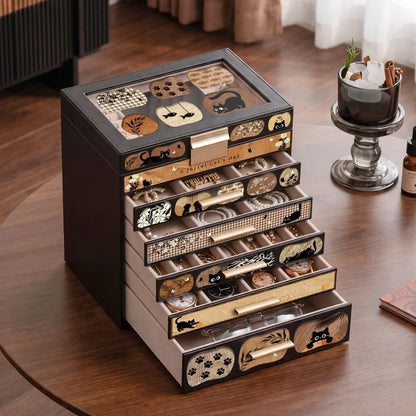 Boîte à Bijoux Tiroirs Rétro