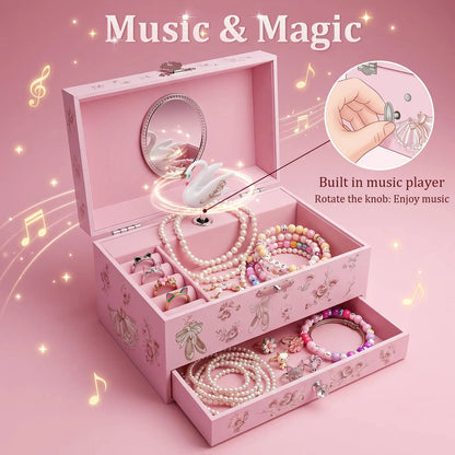 Boîte à Bijoux Musicale Ballerine Rose Pirouette