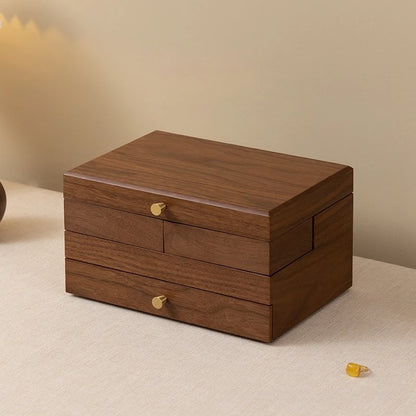 Boîte à Bijoux en Bois Multi-Niveaux – Grande Capacité