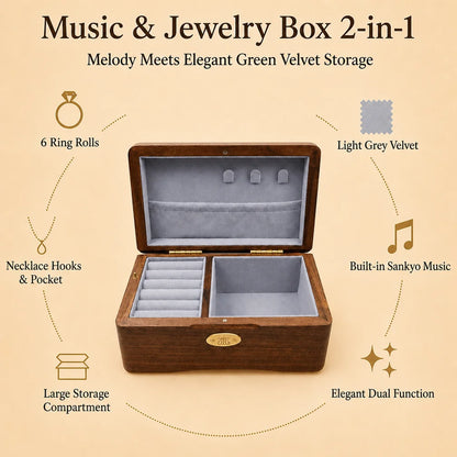 Boîte à Musique Ours de Noël Bois
